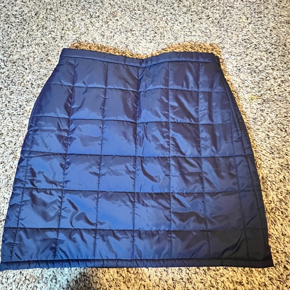 Ann Taylor Weekend Navy Blue Quilted Puffer Mini Skirt Size 4 NWT 37596098